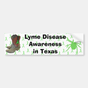 Lyme Disease Awareness in Texas Bumper Sticker