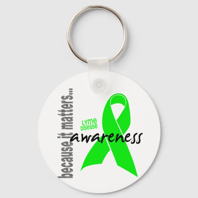 Lyme Disease Awareness Keychain (Front)