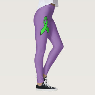 Lyme Disease Awareness Leggings with Butterfly