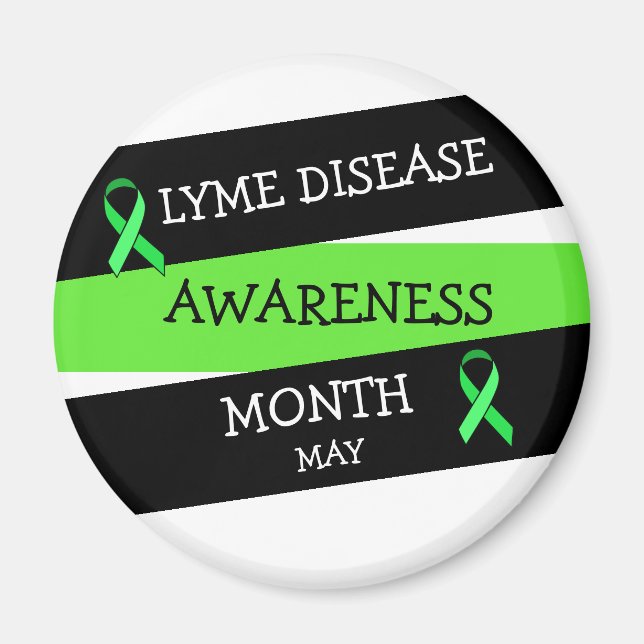 Lyme Disease Awareness Month Ribbon Magnet (Front)