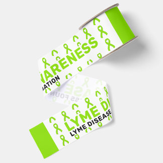 Lyme Disease Awareness Pattern Ribbon