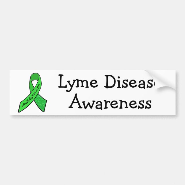 Lyme Disease Awareness Ribbon Bumper Sticker (Front)
