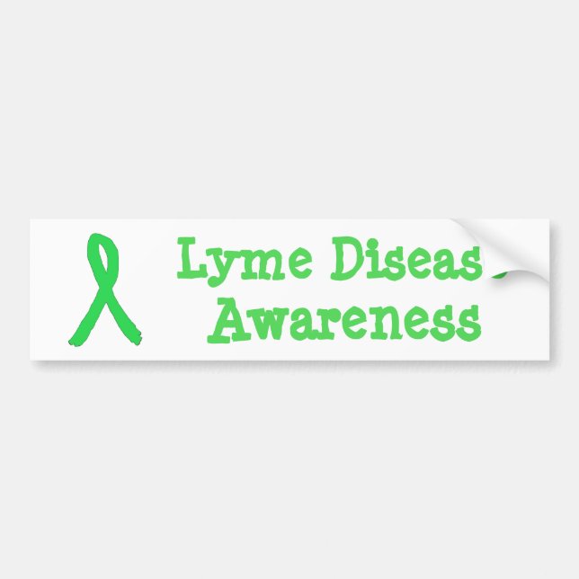 Lyme Disease Awareness Ribbon Bumper Sticker (Front)