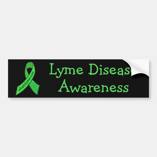 Lyme Disease Awareness Ribbon Bumper Sticker (Front)
