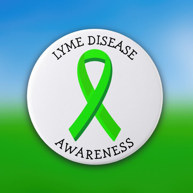 Lyme Disease Awareness Ribbon Button (Creator Uploaded)