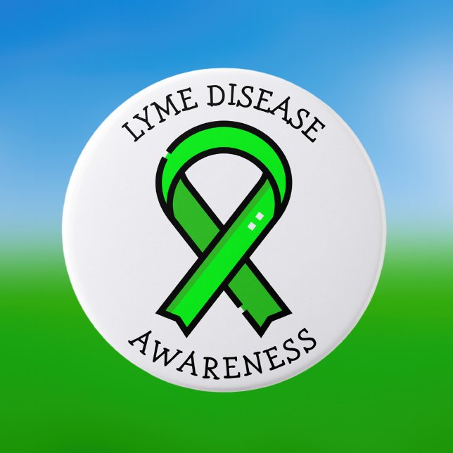 Lyme Disease Awareness Ribbon Button (Creator Uploaded)
