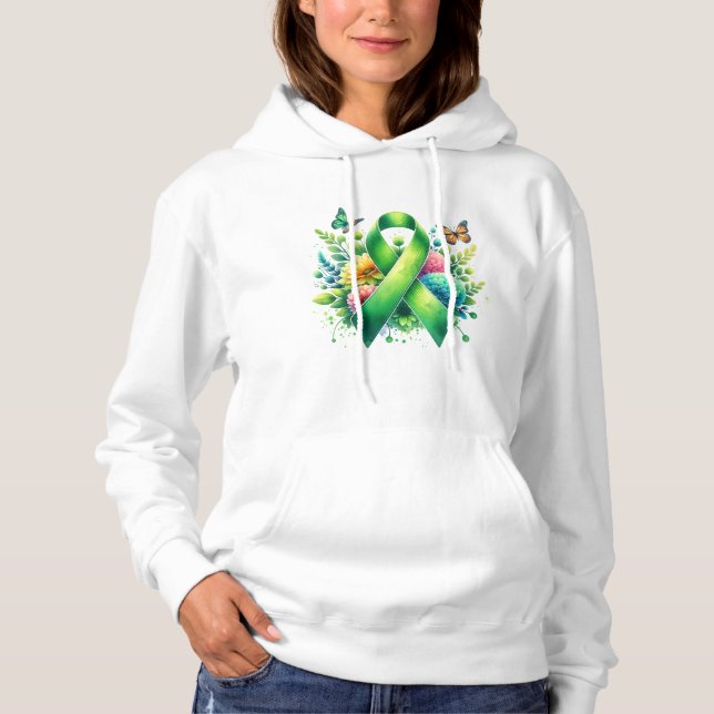 Lyme Disease Awareness Ribbon Hoodie (Front)