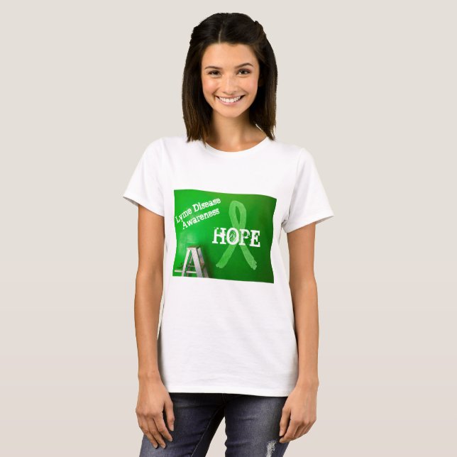 Lyme Disease Awareness Ribbon HOPE Tshirt (Front Full)