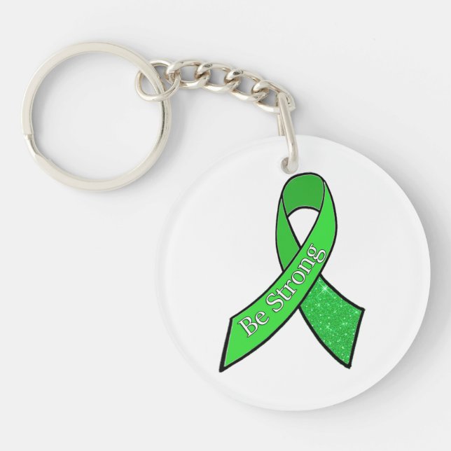Lyme Disease Awareness Ribbon Key Chain (Front)