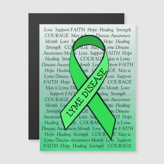 Lyme Disease Awareness Ribbon Magnet (Front/Back)