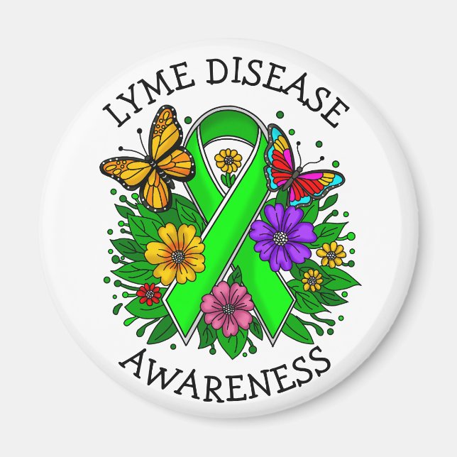 Lyme Disease Awareness Ribbon Magnet (Front)