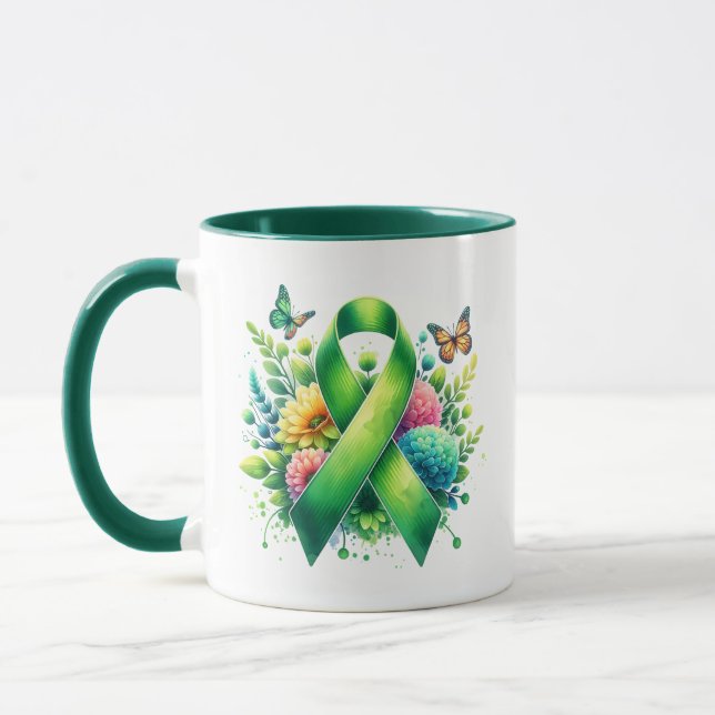 Lyme Disease Awareness Ribbon Mug (Left)