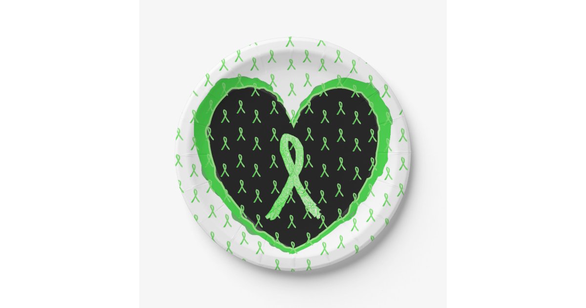 Lyme Disease Awareness Ribbon Paper Plates | Zazzle