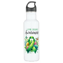 Lyme Disease Awareness Ribbon Stainless Steel Water Bottle