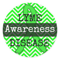 Lyme Disease Awareness Ribbon Stickers