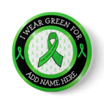 Lyme Disease Awareness Ribbon Support Button