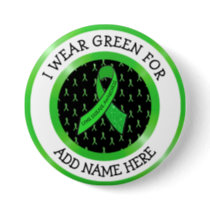 Lyme Disease Awareness Ribbon Support Button