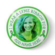 Lyme Disease Awareness Ribbon Support Button