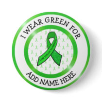 Lyme Disease Awareness Ribbon Support Button