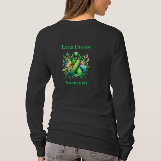 Lyme Disease Awareness Ribbon T-Shirt (Back)