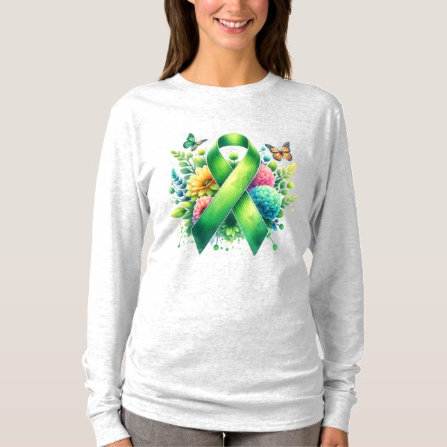 Lyme Disease Awareness Ribbon T-Shirt (Front)