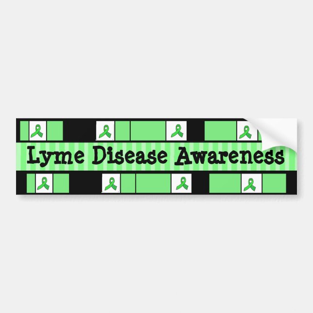 Lyme Disease Awareness Ribbons Bumper Sticker (Front)