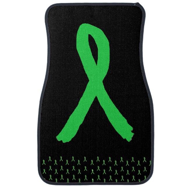 Lyme Disease Awareness Ribbons Car Floor Mats (Front)