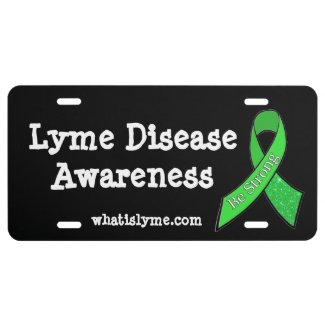 Lyme Disease Awareness Ribbons Front License Plate