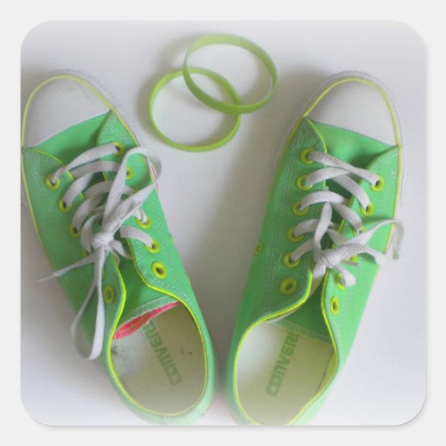Lyme Disease Awareness Shoes and Bracelet Sticker (Front)