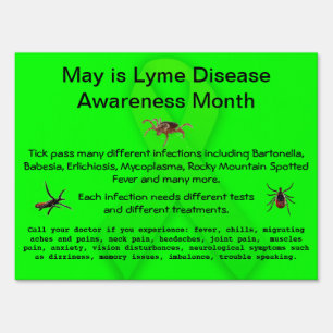 Lyme Disease Awareness Yard Sign