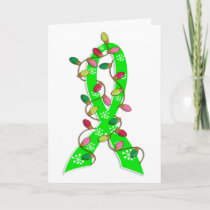 Lyme Disease Christmas Lights Ribbon Holiday Card