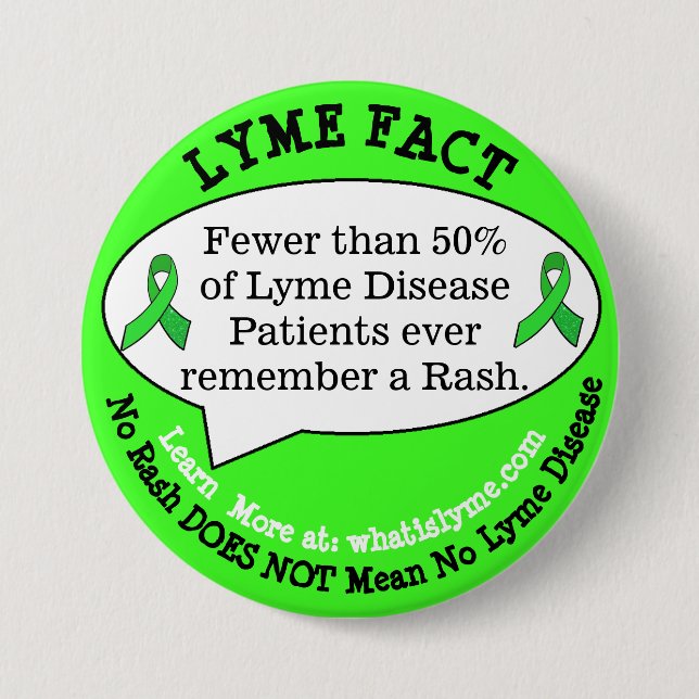 Lyme Disease Fact Buttons for Awareness Events (Front)