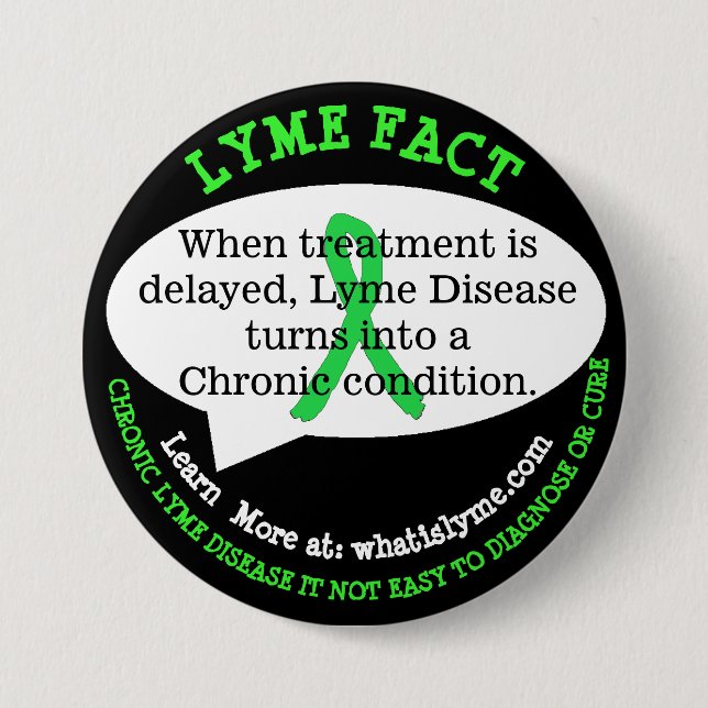 Lyme Disease Fact Buttons for Awareness Events (Front)