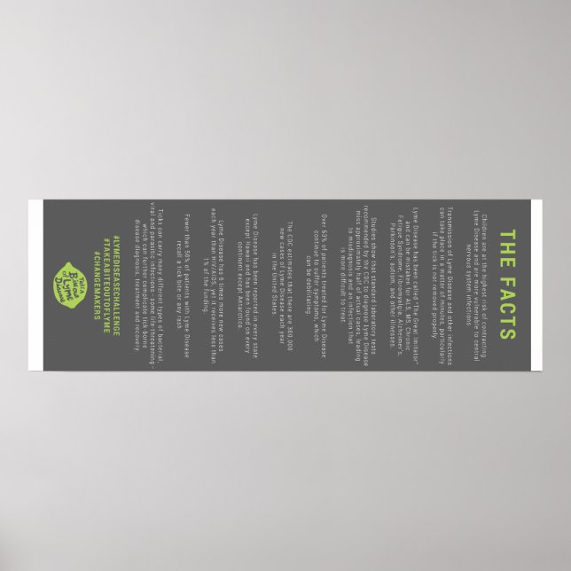 Lyme disease Facts Poster (Front)
