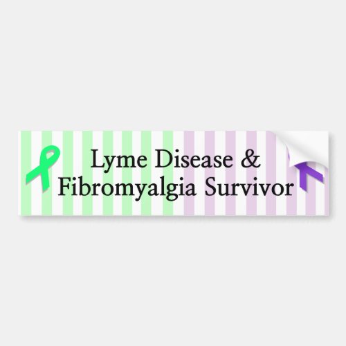 Lyme Disease  Fibromyalgia Survivor Bumper Sticke Bumper Sticker