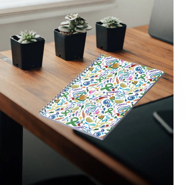 Lyme Disease Gifts, Green Ribbon Awareness Notebook (Lyme Disease Medical Journal, Green Ribbon Notes #lyme #lymedisease #notebook)