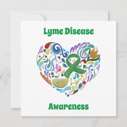 Lyme Disease Green Ribbon Awareness  Card