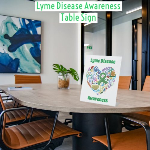Lyme Disease Green Ribbon Awareness Conference Pedestal Sign