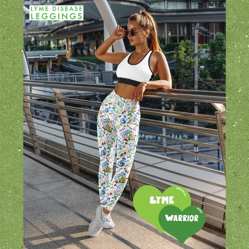 Lyme Disease Green Ribbon Awareness Yoga Leggings