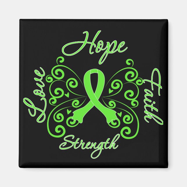 Lyme Disease Hope Motto Butterfly Magnet (Front)