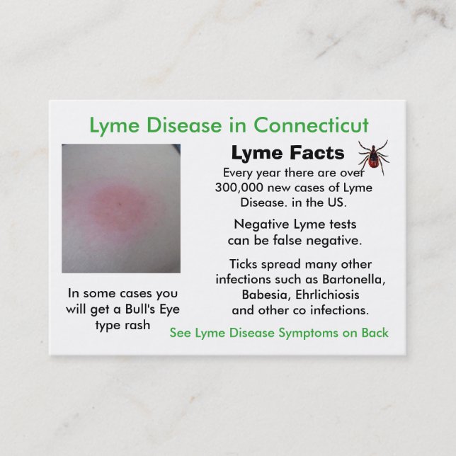 Lyme Disease in Connecticut Information Cards (Front)