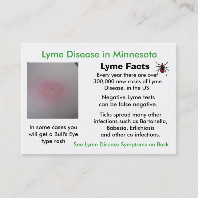 Lyme Disease in Minnesota Information Cards (Front)