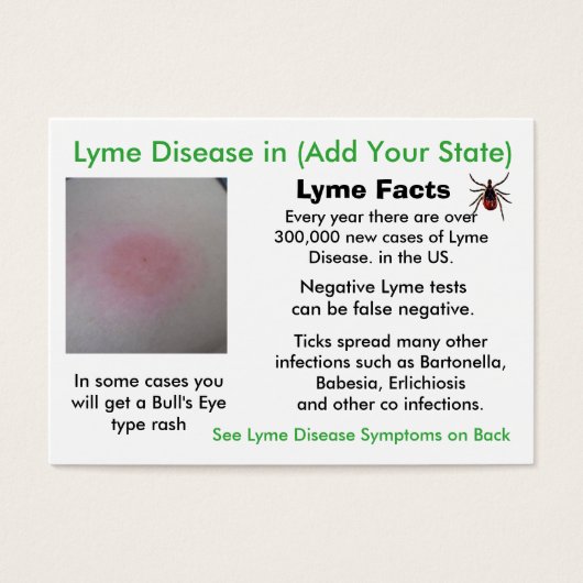 Lyme Disease in your State Information Cards (Front)