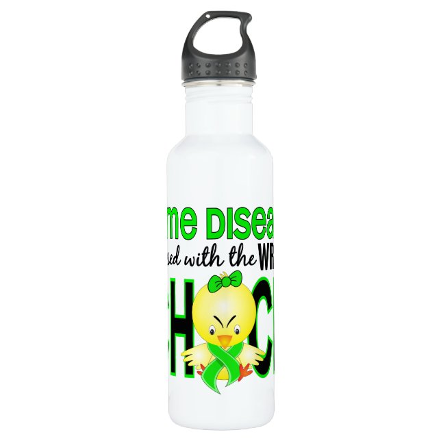 Lyme Disease Messed With Wrong Chick Water Bottle (Front)