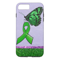 Lyme Disease Phone Case Purple Green Butterfly