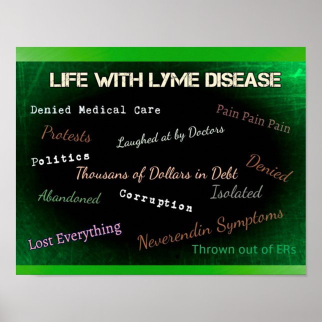 Lyme Disease Poster on the Politics of Lyme (Front)