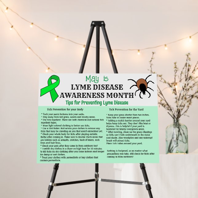 Lyme Disease Prevention Educational Foam Board (In Situ (Stand))