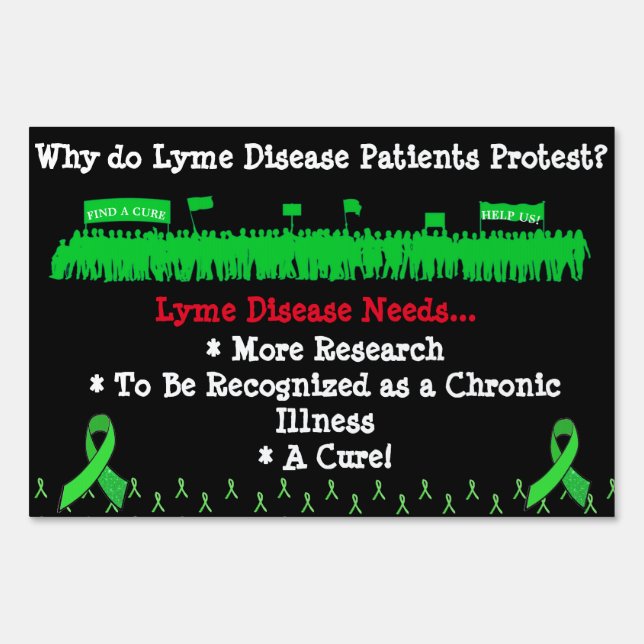 Lyme Disease Protest & May is Awareness Month Sign (Front)