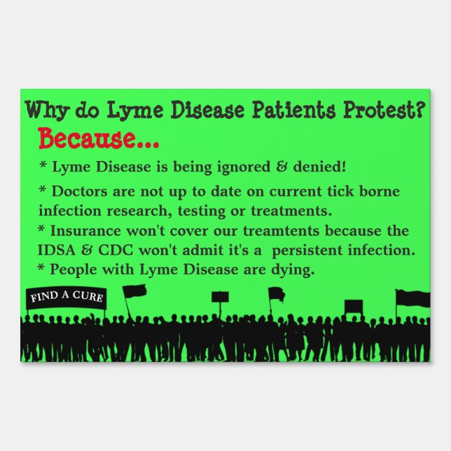 Lyme Disease Protest & May is Awareness Month Sign (Front)