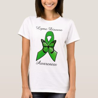 Lyme Disease Ribbon with Butterfly Shirt